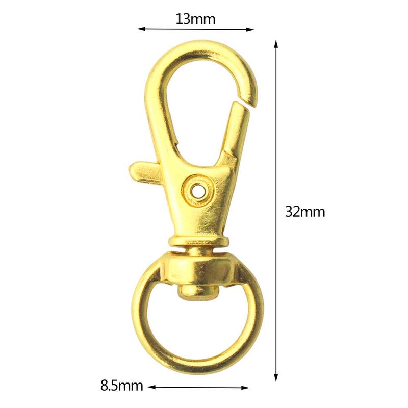 cnomg Swivel Clasps Lanyard Snap Hook,cnomg Metal Swivel Lanyard Snap Hook Lobster Claw Clasp (Golden) - Image 2